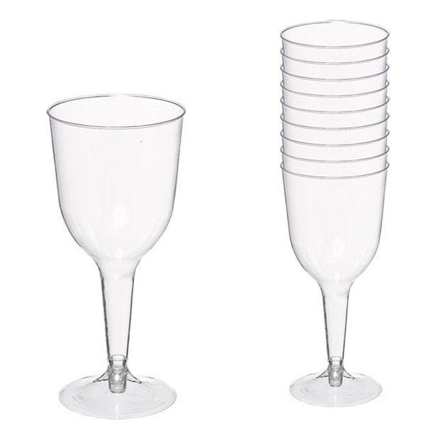 Clear Plastic Wine Glasses - 295ml (20pk)