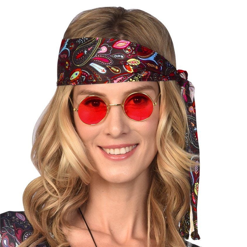 Round Red Costume Glasses