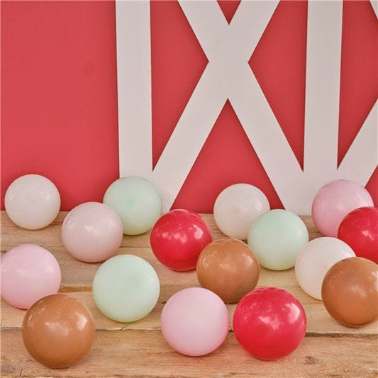 Nudes, Red, Green & Brown Mix Balloons - 5" Latex