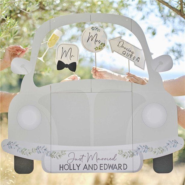 Secret Garden Customisable Wedding Car Photobooth Frame