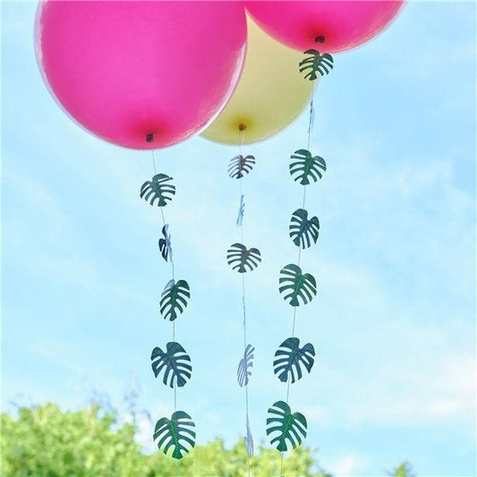 Tiki Tropics Palm Leaves Balloons Tails (5pk)