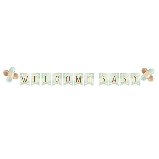 Teddy Bear 'Welcome Baby' Paper Banner - 2.6m