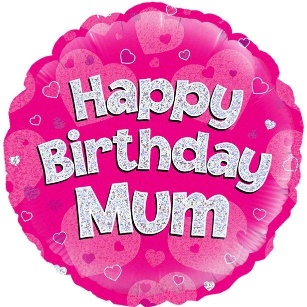 Happy Birthday Mum Pink Balloon - 18" Foil