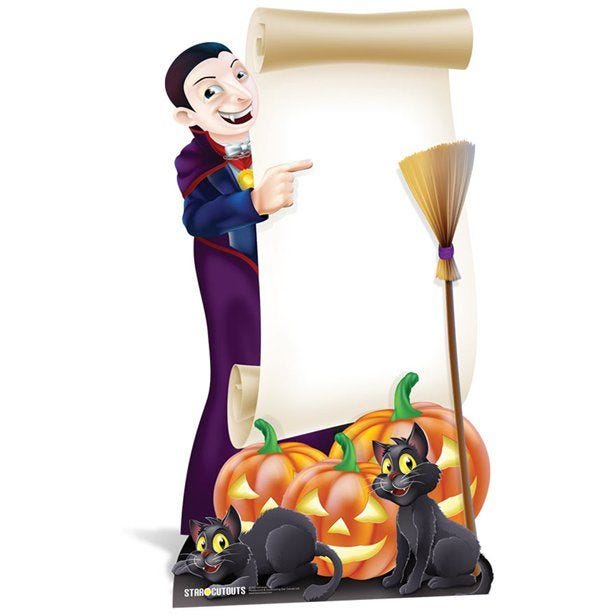 Halloween Sign Cardboard Cutout - 185cm x 99cm