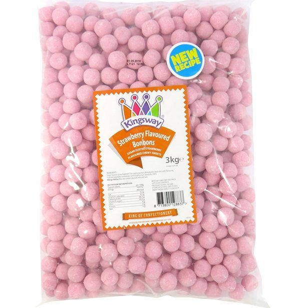 Strawberry Flavour Bonbons - 3kg