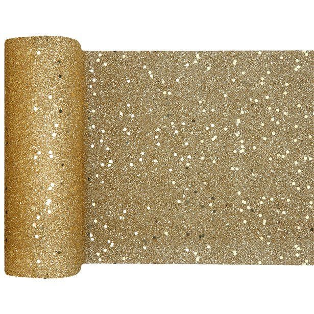 Gold Glitter Table Runner - 5m