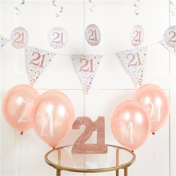 Sparkling Fizz 21st Birthday Decorating Kit - Deluxe