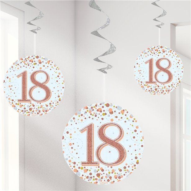 Sparkling Fizz 18th Hanging Swirls (6pk)