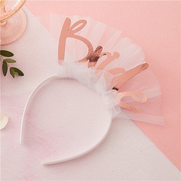 Floral Hen Party 'Bride' Headband