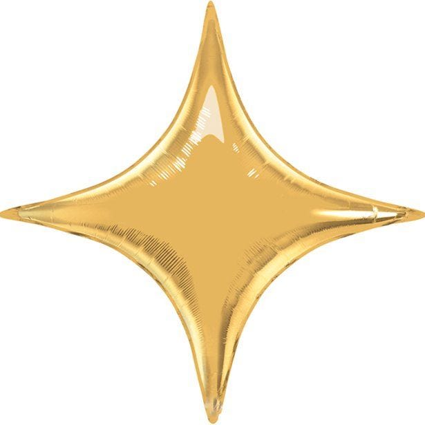 Metallic Gold Starpoint Balloon - 40" Foil - unpackaged