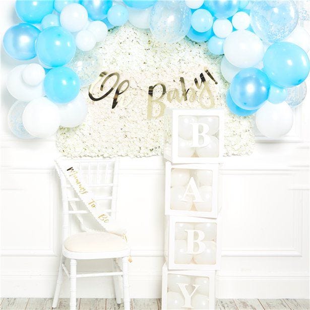 Deluxe Blue Baby Shower Decorating Kit