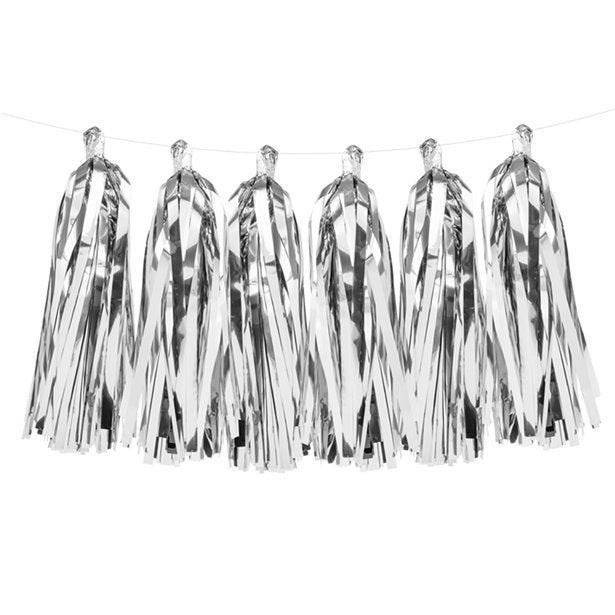 Silver Tassel Garland Decoration - 1.5m