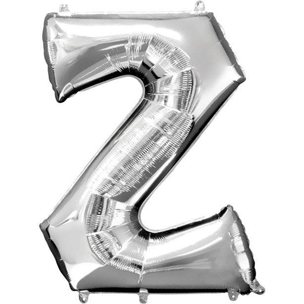 Silver Letter Z Balloon - 16" Foil