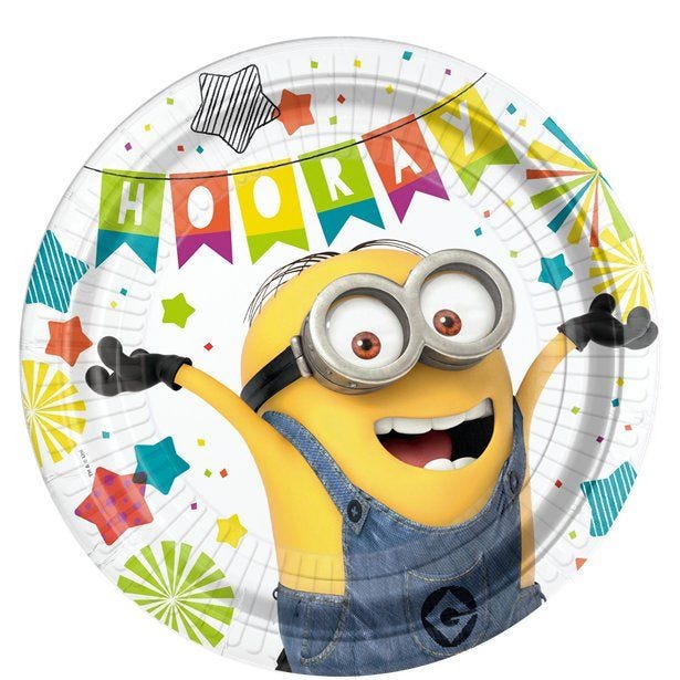 Minions Paper Plates - 23cm (8pk)