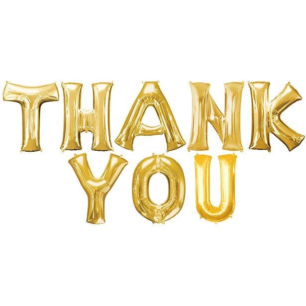 THANK YOU Gold Balloon Kit - 16"