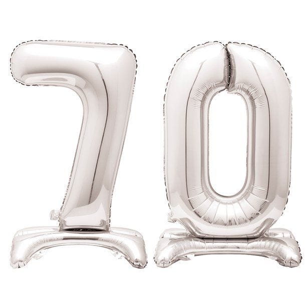 Silver 70 Standing Balloon Kit - 30" Foil