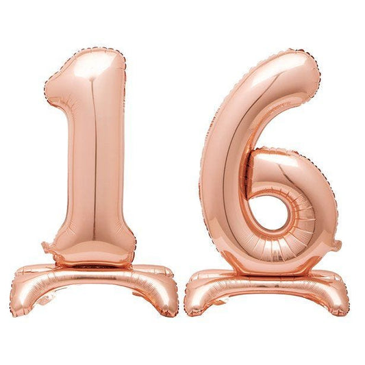 Rose Gold 16 Standing Balloon Kit - 30" Foil