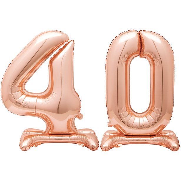 Rose Gold 40 Standing Balloon Kit - 30" Foil