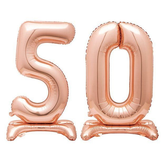 Rose Gold 50 Standing Balloon Kit - 30" Foil