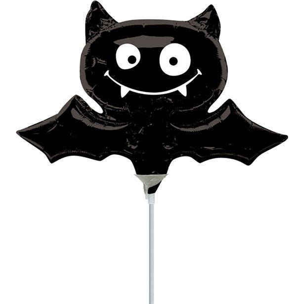 Black Bat Mini Airfilled Balloon - 9" Foil