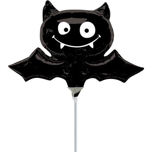 Black Bat Mini Airfilled Balloon - 9" Foil