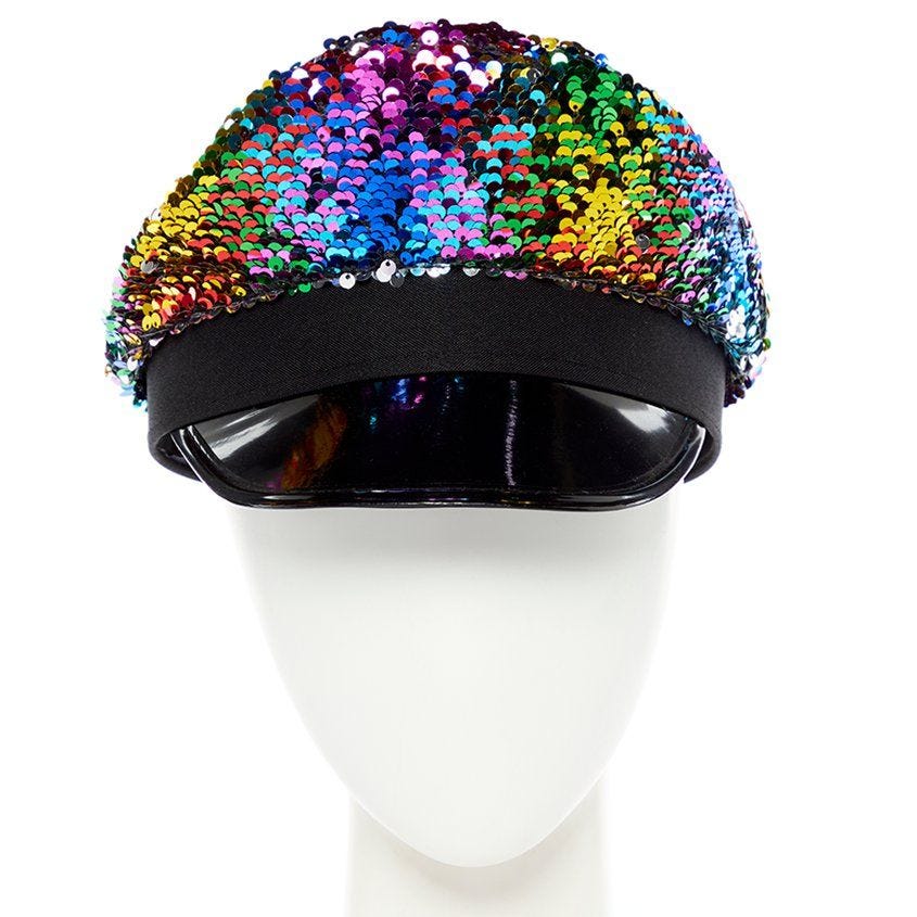 Rainbow Sequin Peak Hat