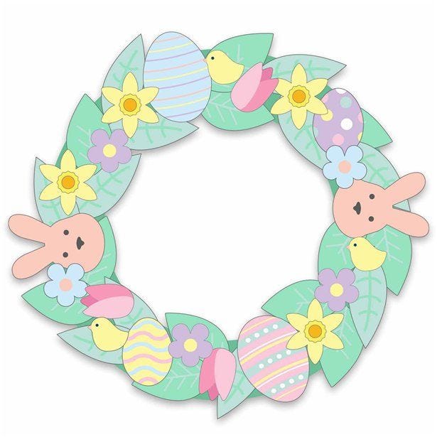 Easter DIY Craft Wreath Kit - 20cm (2pk)