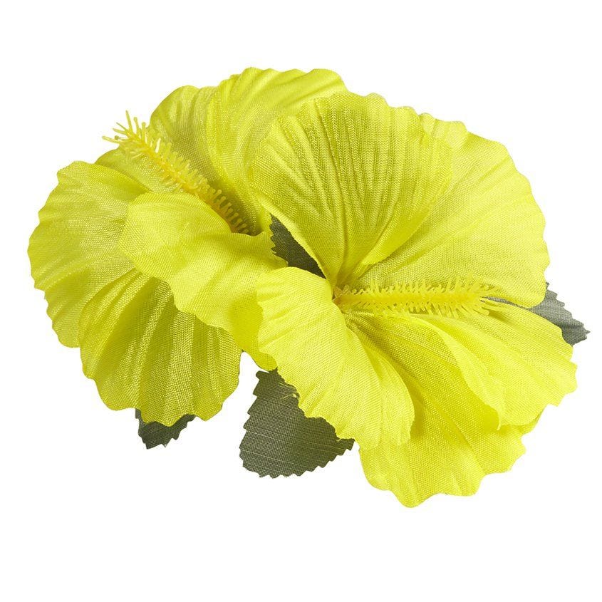 Yellow Hibiscus Flower Clip