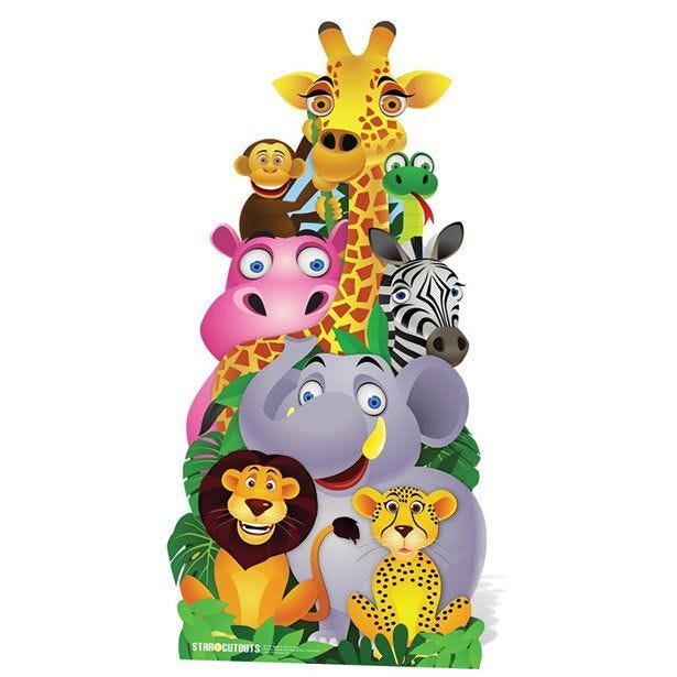 Jungle Friends Cardboard Cutout - 160cm x 78cm