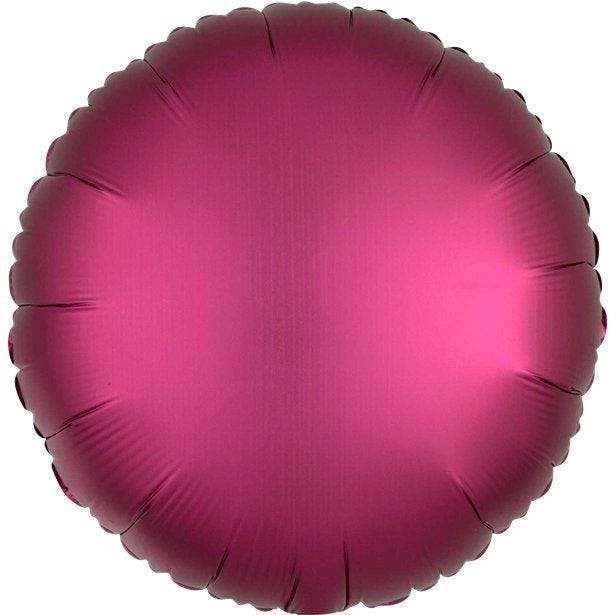 Pomegranate Satin Luxe Circle Foil Balloon - 18"