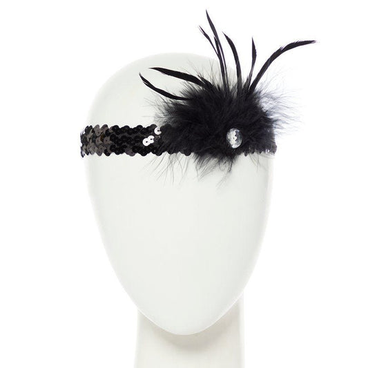 Black Flapper Headband