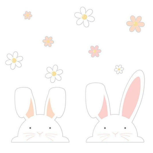 Peeking Bunny Window Stickers (2pk)