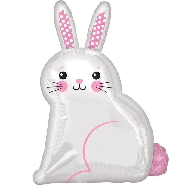 White Satin Bunny - 18" Foil