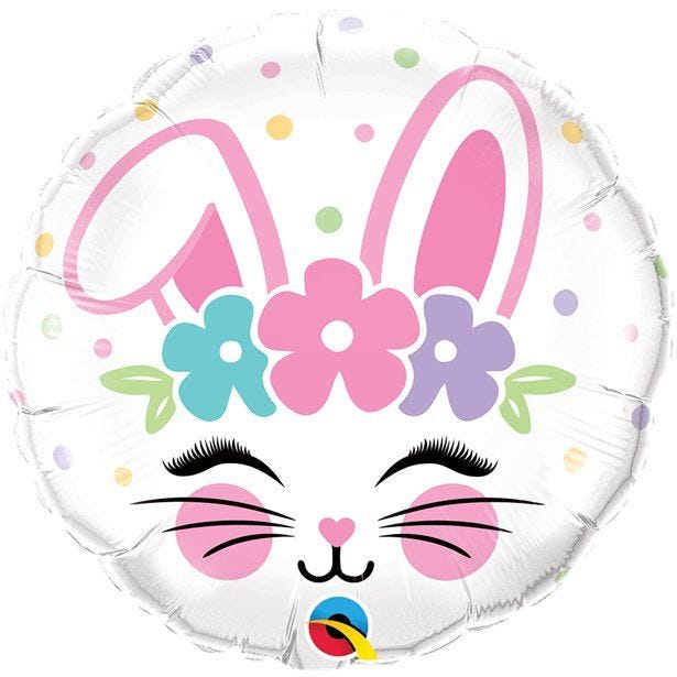 Bunny Face Balloon - 18" Foil