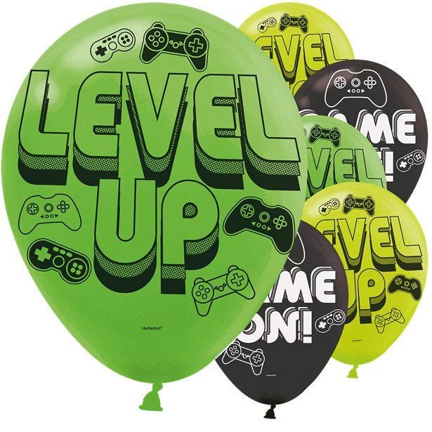 Level Up Balloons - 12" Latex (6pk)