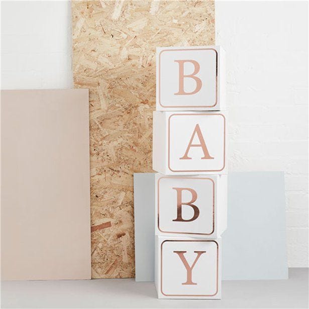 Hello Little One Giant Baby Block Boxes (4pk)