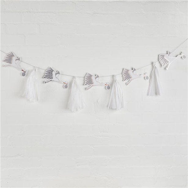 Hello Little One Stork & Tassel Garland - 3m