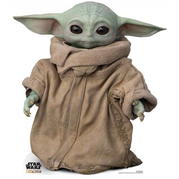 The Child Baby Yoda (The Mandalorian) Cardboard Cutout - 89cm x 79cm