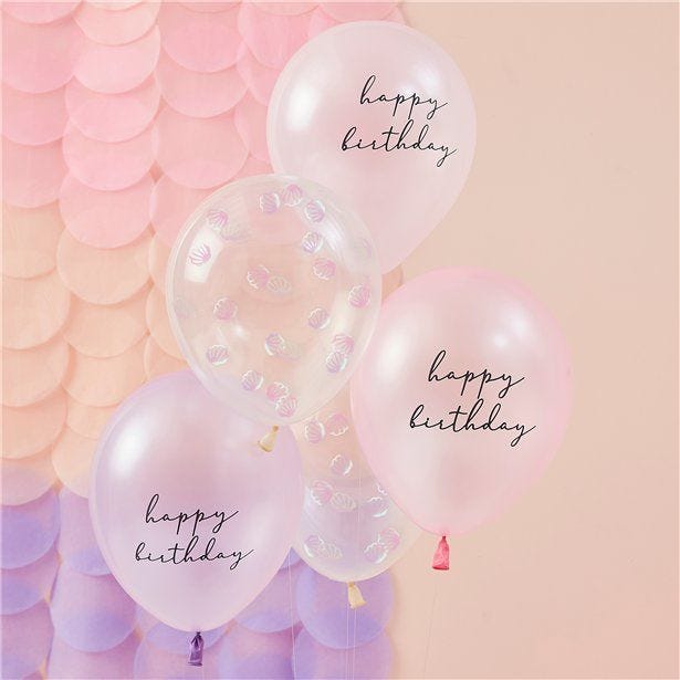 Mermaid Magic Latex Balloons - 12" (5pk)