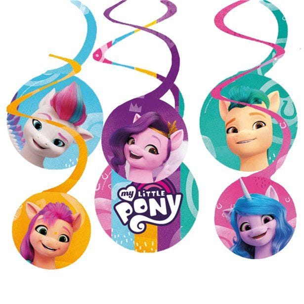 My Little Pony Swirl Decorations (6pk)