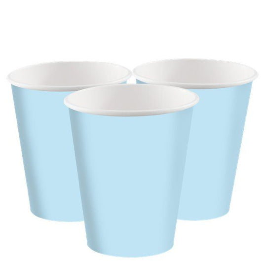 Baby Blue Paper Cups - 237ml (8pk)