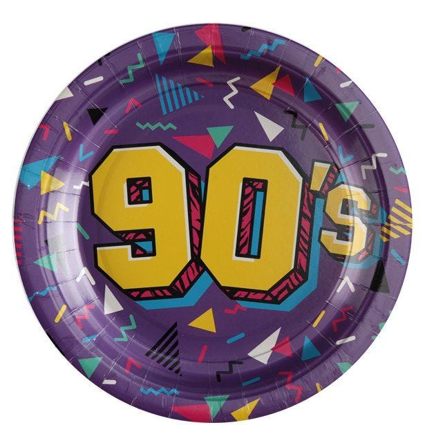 90's Paper Plates - 23cm (10pk)