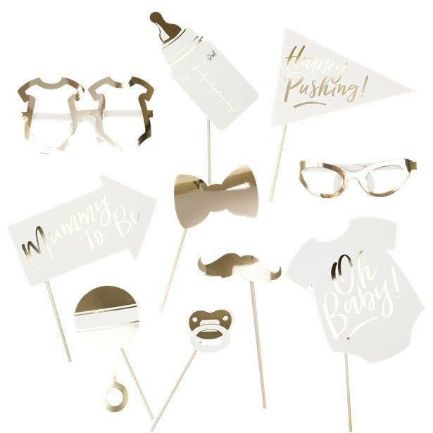 Oh Baby Photo Booth Props (10pk)