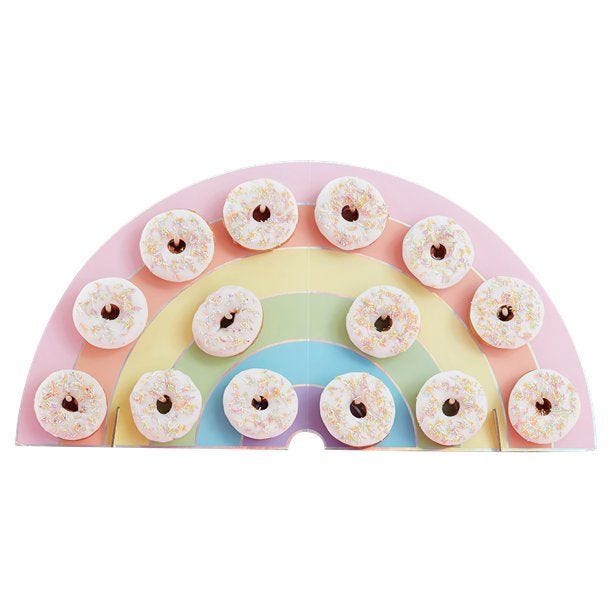 Iridescent Rainbow Donut Wall