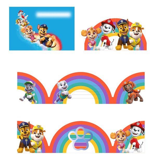 Paw Patrol Invitations with Envelopes (8pk)