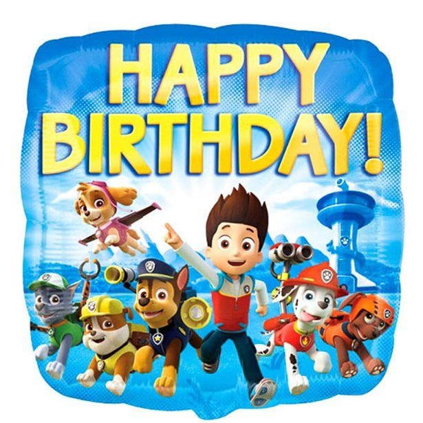 Paw Patrol Happy Birthday Balloon - 18'' Foil