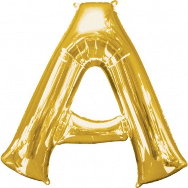 Gold Letter A Balloon - 34" Foil