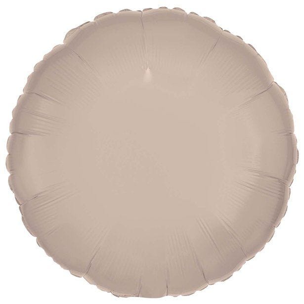 Silk Lustre Latte Round Foil - 18"