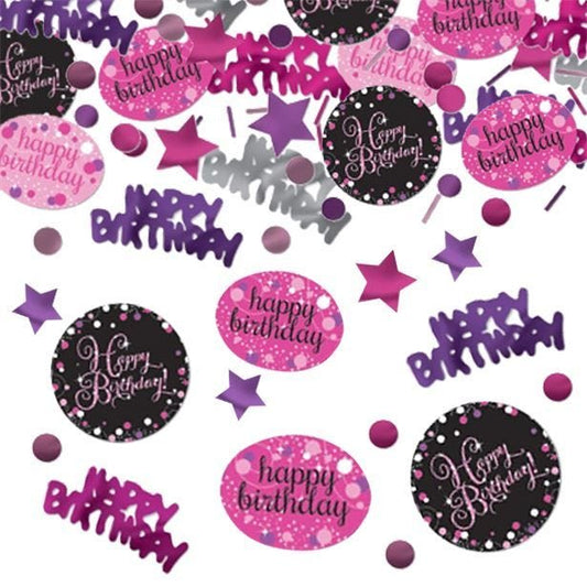 Pink Celebration Happy Birthday Confetti (34g pack)