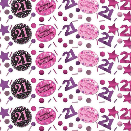 Pink Celebration Age 21 Confetti (34g pack)